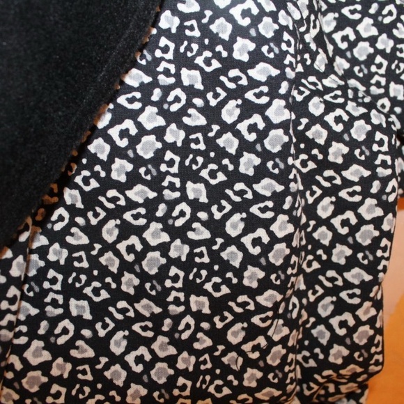 NWOT UGG WOMEN'S DUFFIELD II LEOPARD BLACK GRAY ROBE - Picture 6 of 9